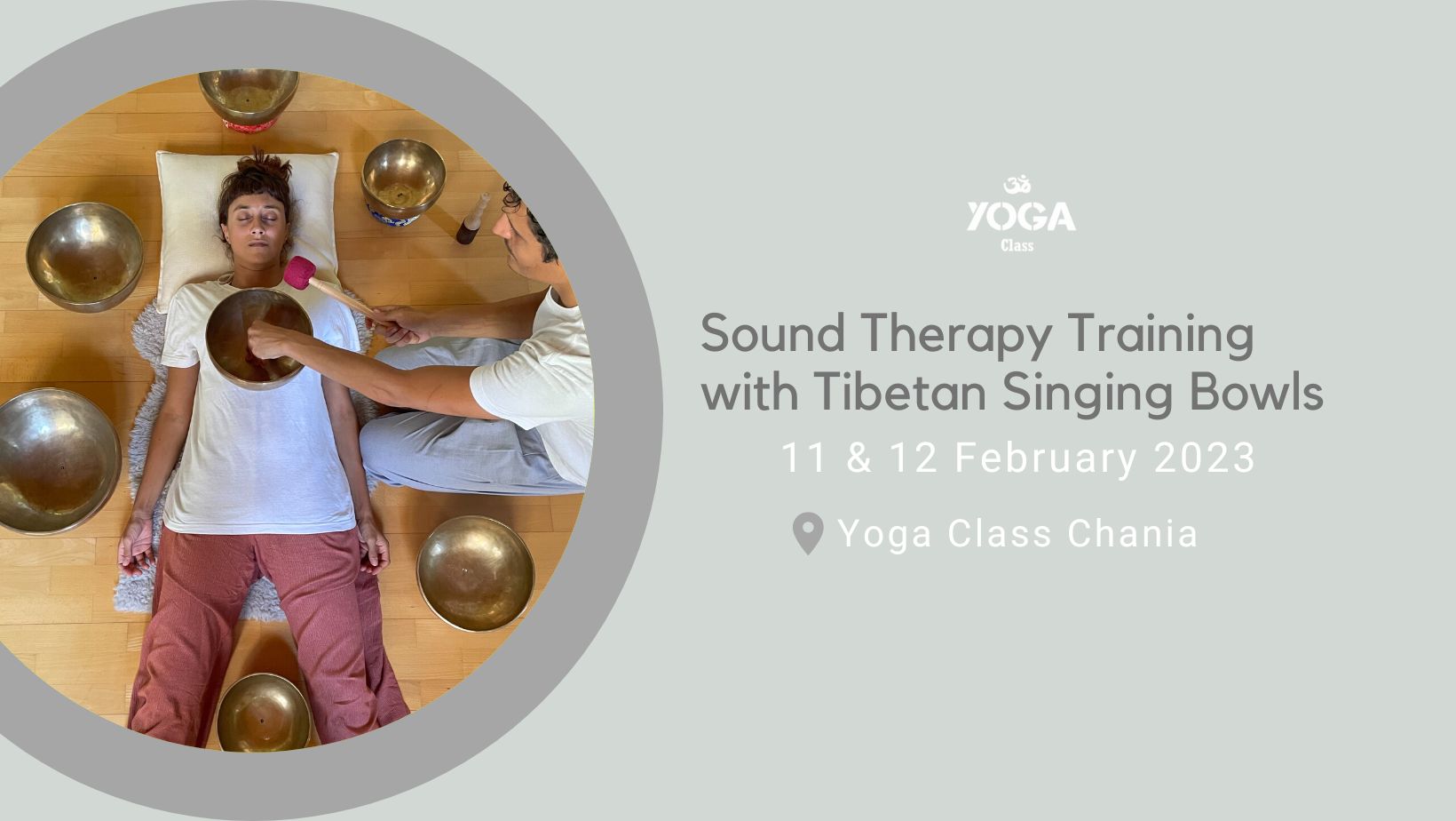 Sound healing training seminar with Tibetan singing bowls in Chania - February 2023